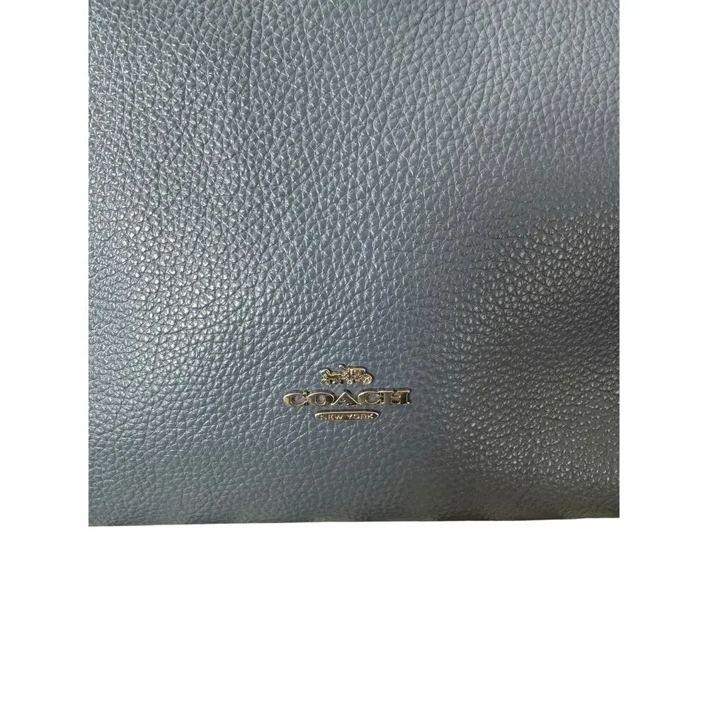 Coach CH188 Hanna Shoulder Bag Pebble Leather Crossbody Washed Chambray Blue